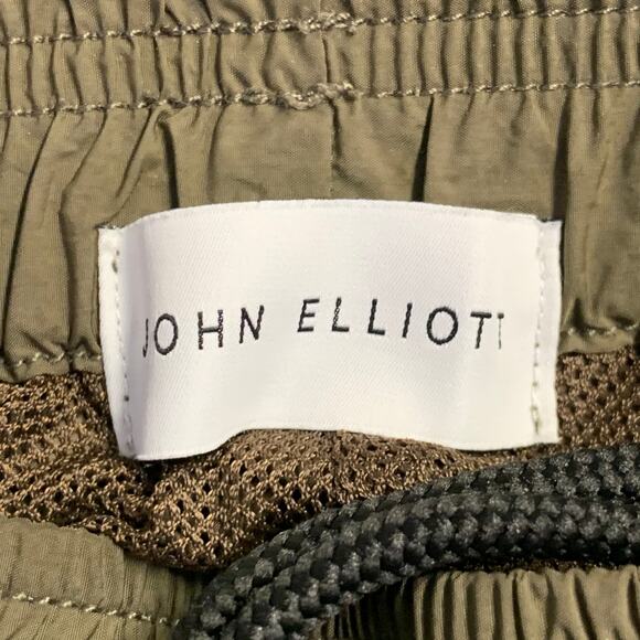 JOHN ELLIOTT Size 30 Olive Green Nylon Drawstring Casual Pants - Picture 4 of 6